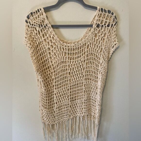 boho crochet top cover up Medium - Picture 1 of 4